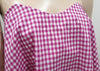 CAROLINE CONSTAS Pink White Cotton Checked Flared Corset Bustier Top M BNWT