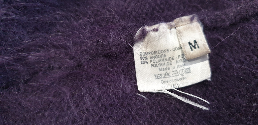 ALEXANDER MCQUEEN Purple Angora Blend Sleeveless Knitwear Jumper Sweater M