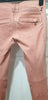 BALMAIN PARIS Pale Pink Skinny Lambskin Leather Biker Trousers Pants 38 UK10