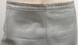 MARC JACOBS Women's Silver Grey Metallic Leather Short Length Mini Skirt 8 UK12
