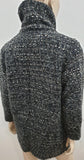 ISABEL MARANT ETOILE Grey Multi Colour Wool Chunky Bobbled Knit Cardigan 1; S