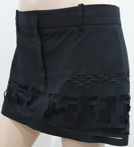 3.1 PHILLIP LIM Women's Black Perforated Hemline Formal Lined Shorts US2 UK6