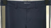 VINCE Women's Navy Blue & White Side Stripe Wool Stretch Trousers Pants 4; UK8