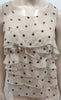 3.1 PHILLIP LIM Blush Sheer Silk Chiffon Polka Dot Sleeveless Tiered Ruffle Top