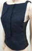 ROLAND MOURET Midnight Blue Black Textured Sheer Panelled Sleeveless Top UK12