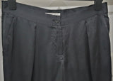VANESSA BRUNO Designer Black 100% Silk Pleated Formal Evening Shorts 38 UK10