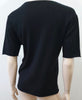 AHILYA Black Cashmere Blend Fine Knitwear Short Sleeve Jumper Sweater Top M