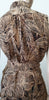 LAUREN RALPH LAUREN Brown Beige Linen Floral Print Sleeveless Shirt Dress UK10