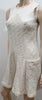 THEYSKENS THEORY Cream & Silver Textured Fabric Short Length Mini Dress 4 UK8