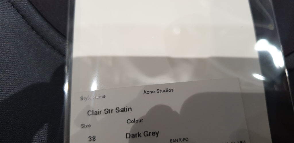ACNE STUDIOS Dark Grey CLAIR SATIN Overlapped Rear Sleeveless Top 38 UK12 BNWT