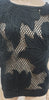 ISABEL MARANT ETOILE Black Cotton Floral Sheer Net Short Sleeve Blouse Top S