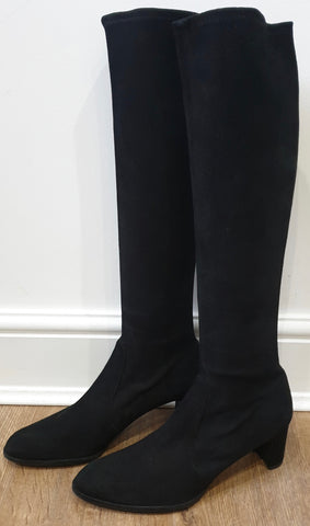 GIUSEPPE ZANOTTI Black Suede Sculpted Platform Ankle Boots UK6 39 NEW IN BOX!