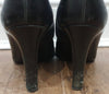 PRADA Women's Black Leather Zip Fastened High Heel Ankle Boots 39 UK6