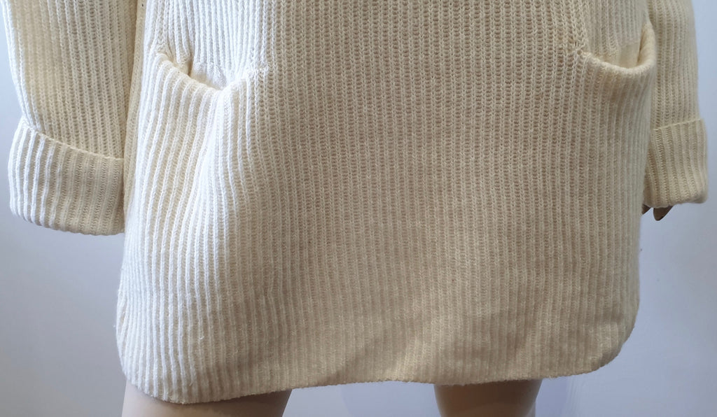 VINCE Cream Cashmere High Roll Neck Long Sleeve Knitwear Jumper Sweater Top L