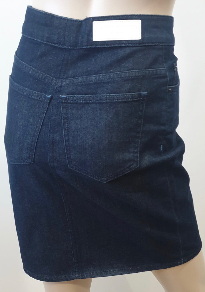 SONIA RYKIEL Dark Blue Cotton Stretch Short Mini Casual Denim Skirt 36 UK8