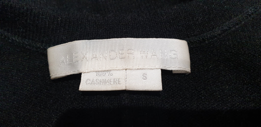 ALEXANDER WANG Black Cashmere Sleeveless Knitwear Vest Tank Jumper Sweater Top S