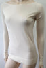 THEORY Cream Merino Wool Fine Knit Scoop Neck Long Sleeve Jumper Sweater Top P