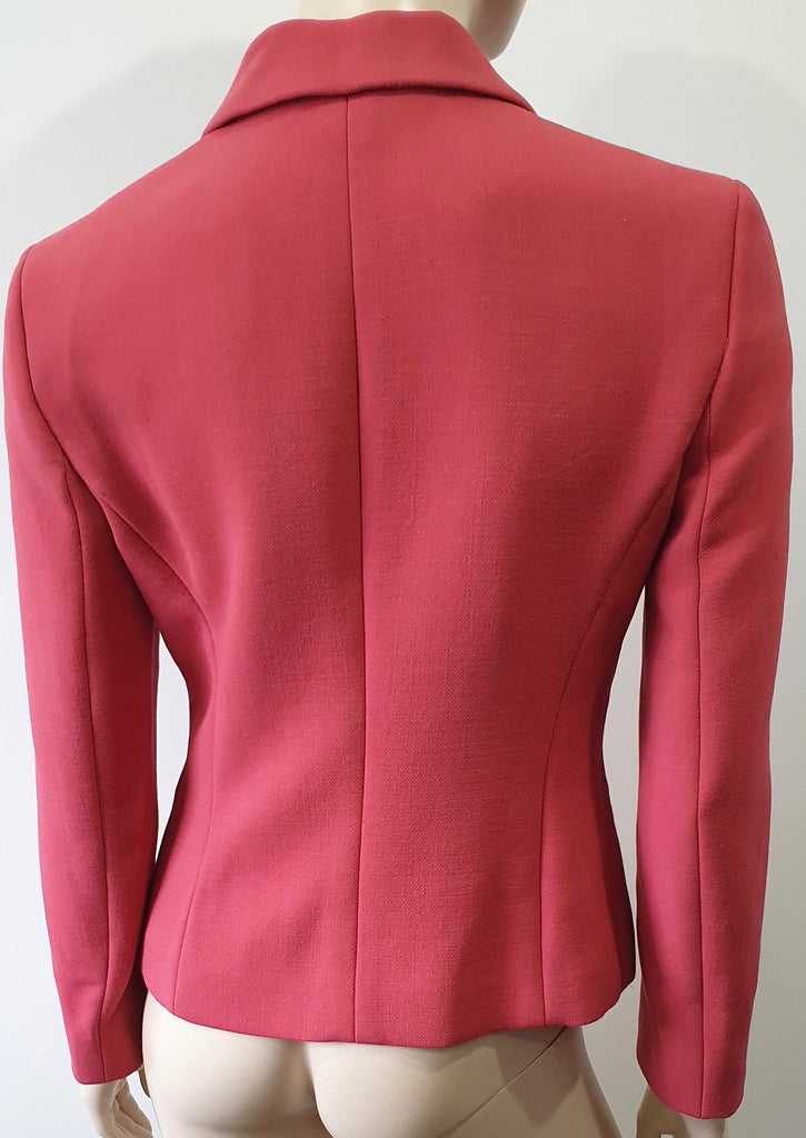 STRENESSE GABRIELE STREHLE Pink 100% Virgin Wool Formal Blazer Jacket 36 UK8