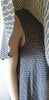 MIH COLLECTION Blue Grey Beige Silk Short Sleeve Layered Printed Blouse Top M