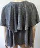MIH COLLECTION Blue Grey Beige Silk Short Sleeve Layered Printed Blouse Top M