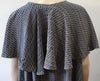 MIH COLLECTION Blue Grey Beige Silk Short Sleeve Layered Printed Blouse Top M
