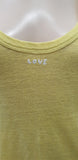 ZADIG & VOLTAIRE Yellow Linen DEEP LIN Sleeveless Vest Tank T-Shirt Tee Top M