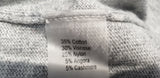 JEFF KNITWEAR Grey Cotton Cashmere Blend Ruffle Trim Jumper Sweater Top UK12
