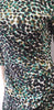 FARHI BY NICOLE FARHI Green White Black Animal Print Ruched Pencil Dress UK10