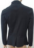 MARITHE FRANCOIS GIRBAUD Black Collared V Neck Stretch Fabric Blazer Jacket UK14