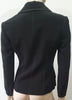 GUCCI Black Silk Blend Collared Gold Tone GG Zip Front Blazer Jacket Top I40 UK8