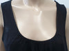 NICOLE FARHI Black Linen Cotton Sleeveless Elasticated Hemline Cami Camisole Top