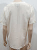 PURE COLLECTION Cream Sheer Silk Round Neck Short Sleeve Blouse Shirt Top UK14