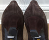 BRUNO MAGLI Brown Suede Square Toe Slip On Low Block Heel Court Shoes 39 UK6