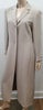 GIANFRANCO FERRE Beige Silk Blend Long Length Jacket & Trousers Pants Suit UK14