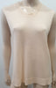 ZADIG & VOLTAIRE Pale Baby Pink Cashmere Fray Detail Vest Tank Jumper Sweater S