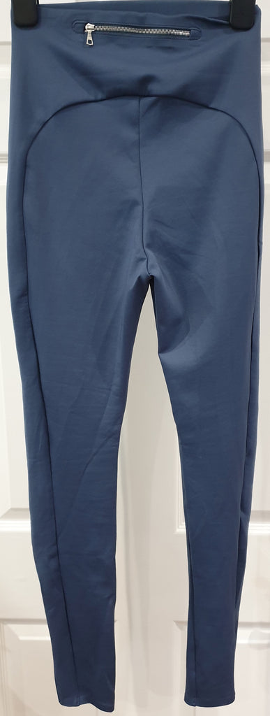SILOU Denim Blue GISELLE Side Trim Activewear Leggings Trousers Pants S BNWT