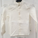 MARIE CHANTAL Junior Boys Cream Linen Collared Adjustable Sleeve Shirt 6Y BNWT