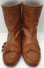 TOMAS MAIER Tan Leather Fringed Palm Tree Flat Moccasin Ankle Boots UK7.5 US10