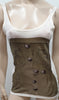 PAUL BY PAUL SMITH White & Khaki Corset Print Sleeveless T-Shirt Tee Vest Top S