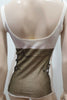 PAUL BY PAUL SMITH White & Khaki Corset Print Sleeveless T-Shirt Tee Vest Top S