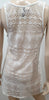 RALPH LAUREN COLLECTION White Scoop Neck Perforated Sleeveless Cami Vest Top M