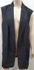 DONNA KARAN SIGNATURE Black Silk Open Front Sleeveless Evening Blouse Jacket M