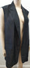 DONNA KARAN SIGNATURE Black Silk Open Front Sleeveless Evening Blouse Jacket M