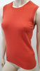 FABIANA FILIPPI Orange Merino Wool Silk Cashmere Knitwear Jumper Tank Top UK12