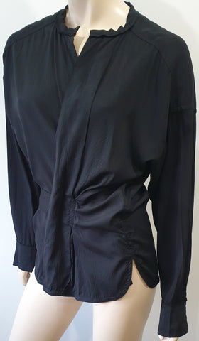 ISABEL MARANT Cream & Black Wraparound Tie Waist Short Mini Skirt FR42 UK14
