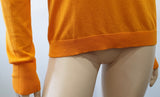 ACNE Orange 100% Cotton Round Neck Long Sleeve Fine Knit Jumper Sweater Top S
