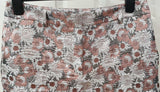 PAUL & JOE Rose Pink Metallic Floral Crop Capri Trousers Pants FR40 UK12 BNWT