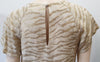 3.1 PHILLIP LIM Gold Silk Blend Metallic Short Sleeve Evening Party Blouse Top 4