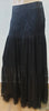 VILSHENKO Black Silk Metallic Sheen Pleated Boho Long Maxi Evening Skirt UK10