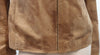 BENET FURS Tan & Gold Detail Collared Zip Fastened Casual Leather Jacket 44 UK12